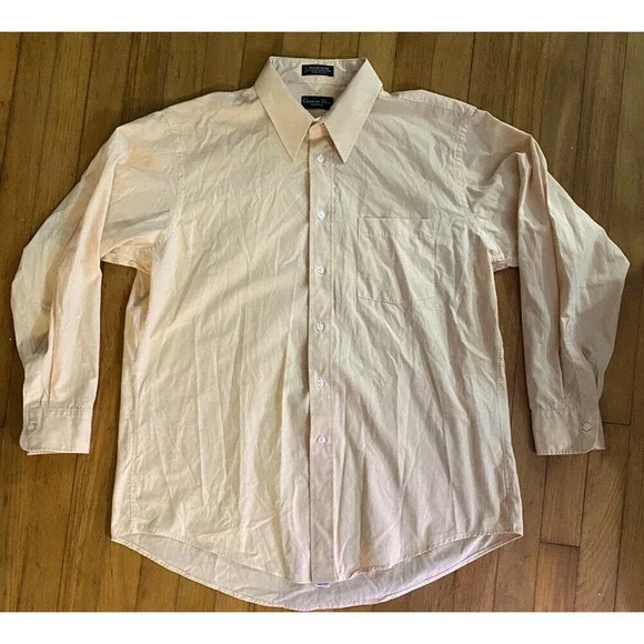 Dior | Shirts | Christian Dior Creamsicle Orange Dress Shirt 65 32 33 |  Poshmark